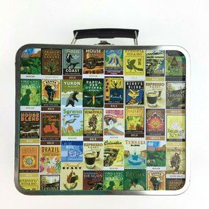 Starbucks Coffee World Stamps Metal Lunch Box